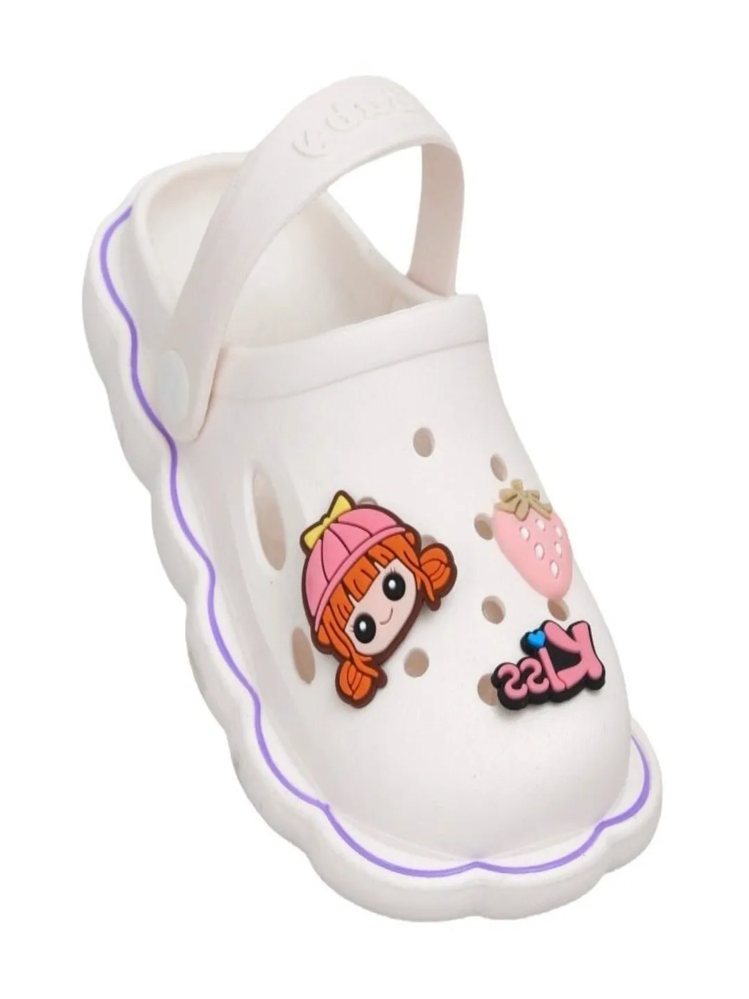 Adorable Strawberry and Doll Motif Clogs for Toddlers - Perfect First Steps