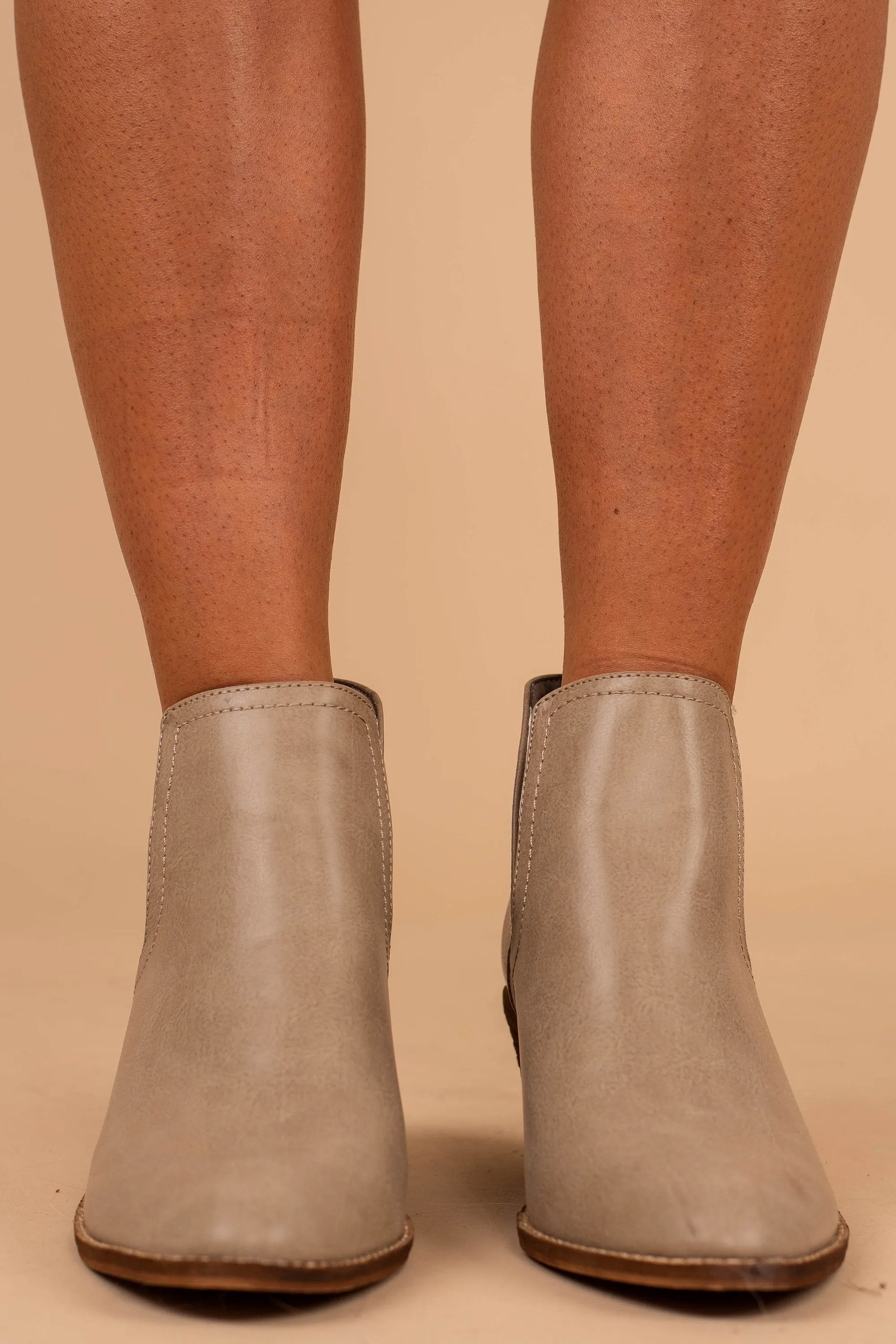 All You Have To Do Gray Booties