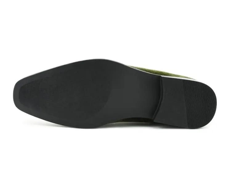 Amali Velvet Slippers Men’s Vegan Velvet Aller Olive