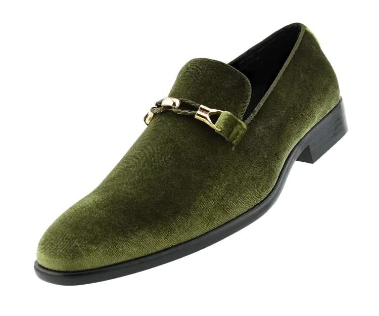 Amali Velvet Slippers Men’s Vegan Velvet Aller Olive
