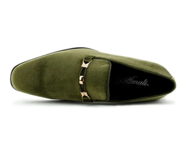 Amali Velvet Slippers Men’s Vegan Velvet Aller Olive
