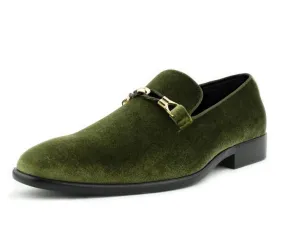 Amali Velvet Slippers Men’s Vegan Velvet Aller Olive