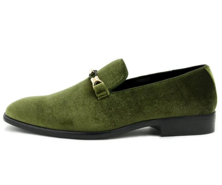 Amali Velvet Slippers Men’s Vegan Velvet Aller Olive