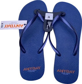 Anyday John Lewis Blue Slim Strap Flip Flops UK 5 M