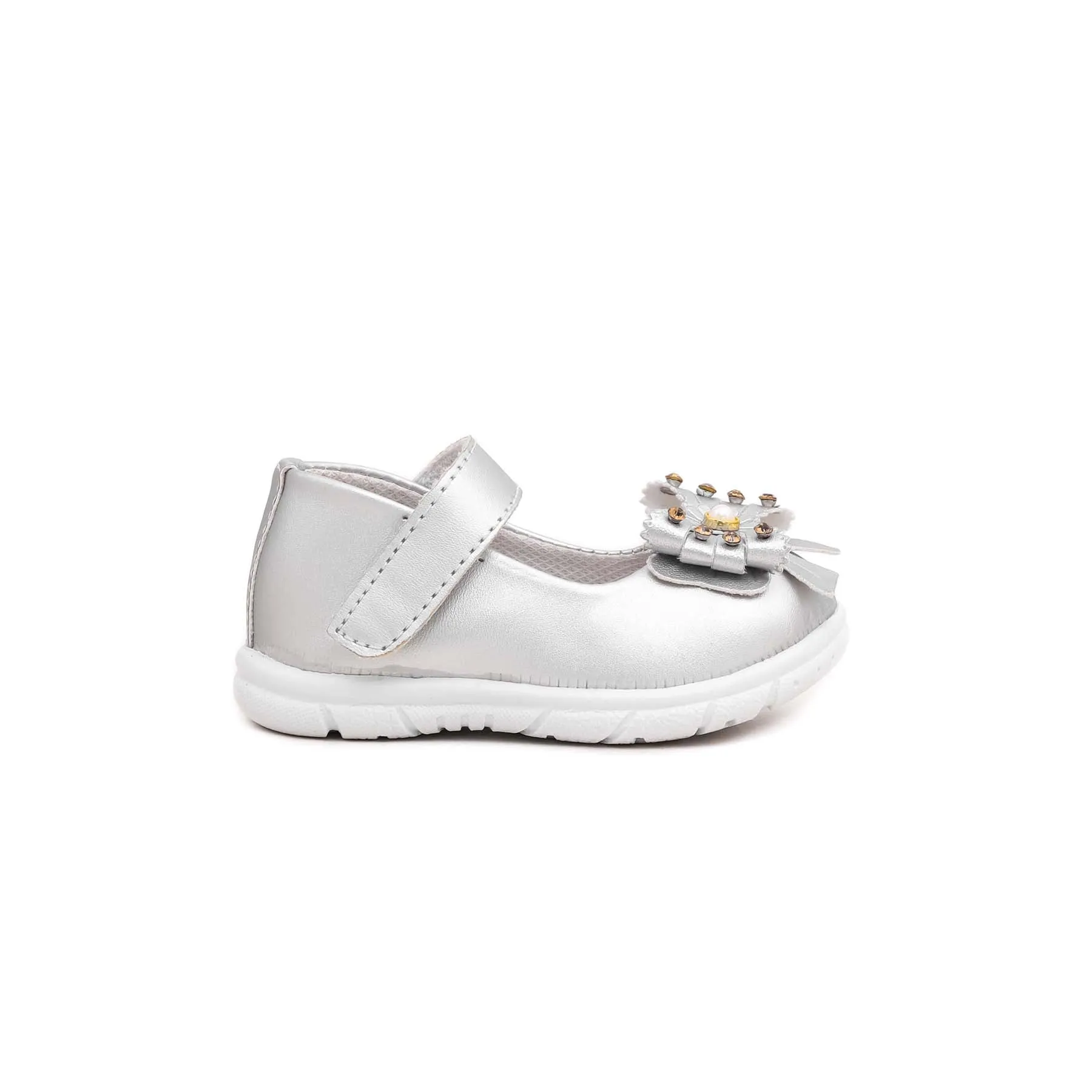 Babies Silver Casual Booties KD7769