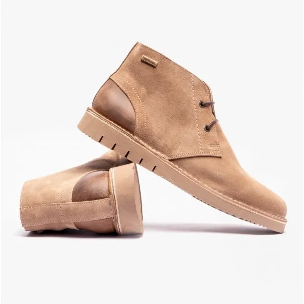 Barbour KENT Mens Suede Chukka Boots Sand