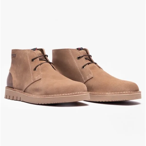 Barbour KENT Mens Suede Chukka Boots Sand