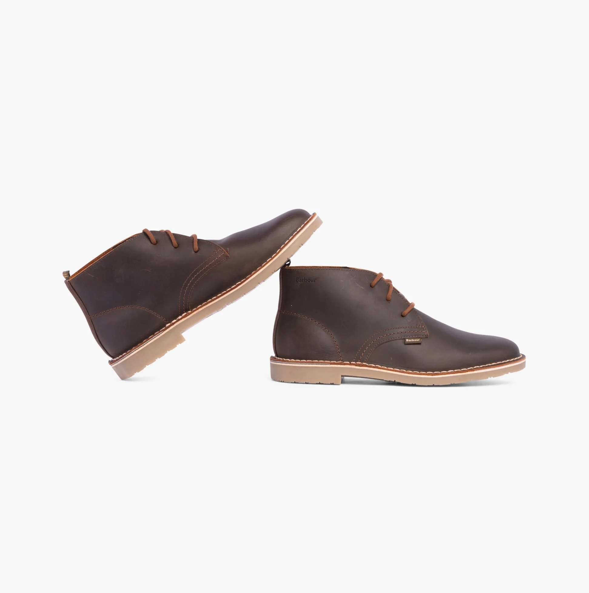 Barbour SITON Mens Desert Boots Brown