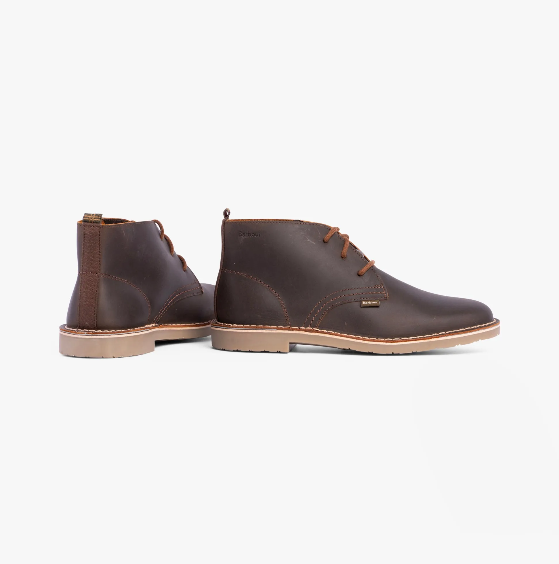 Barbour SITON Mens Desert Boots Brown