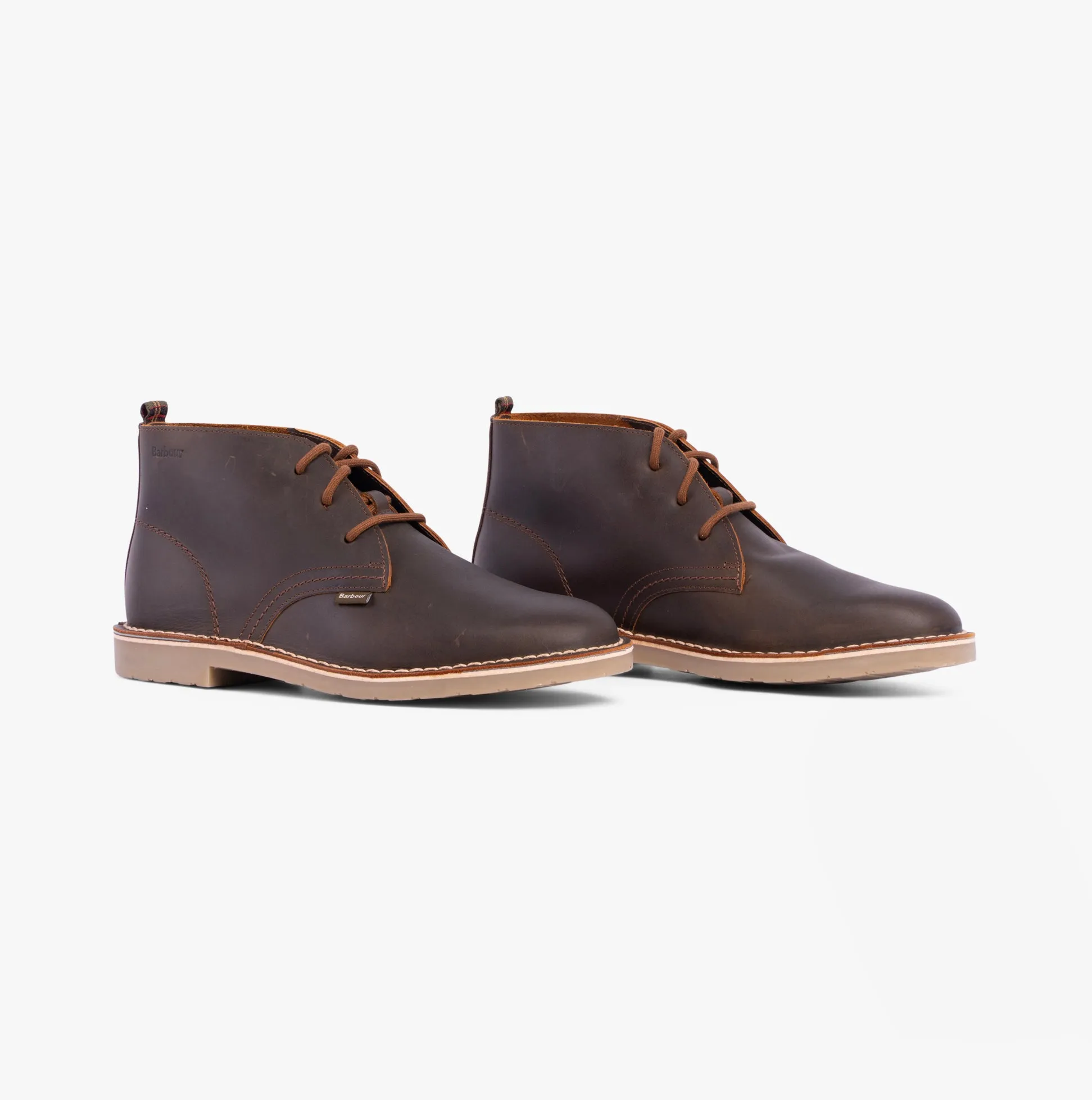 Barbour SITON Mens Desert Boots Brown