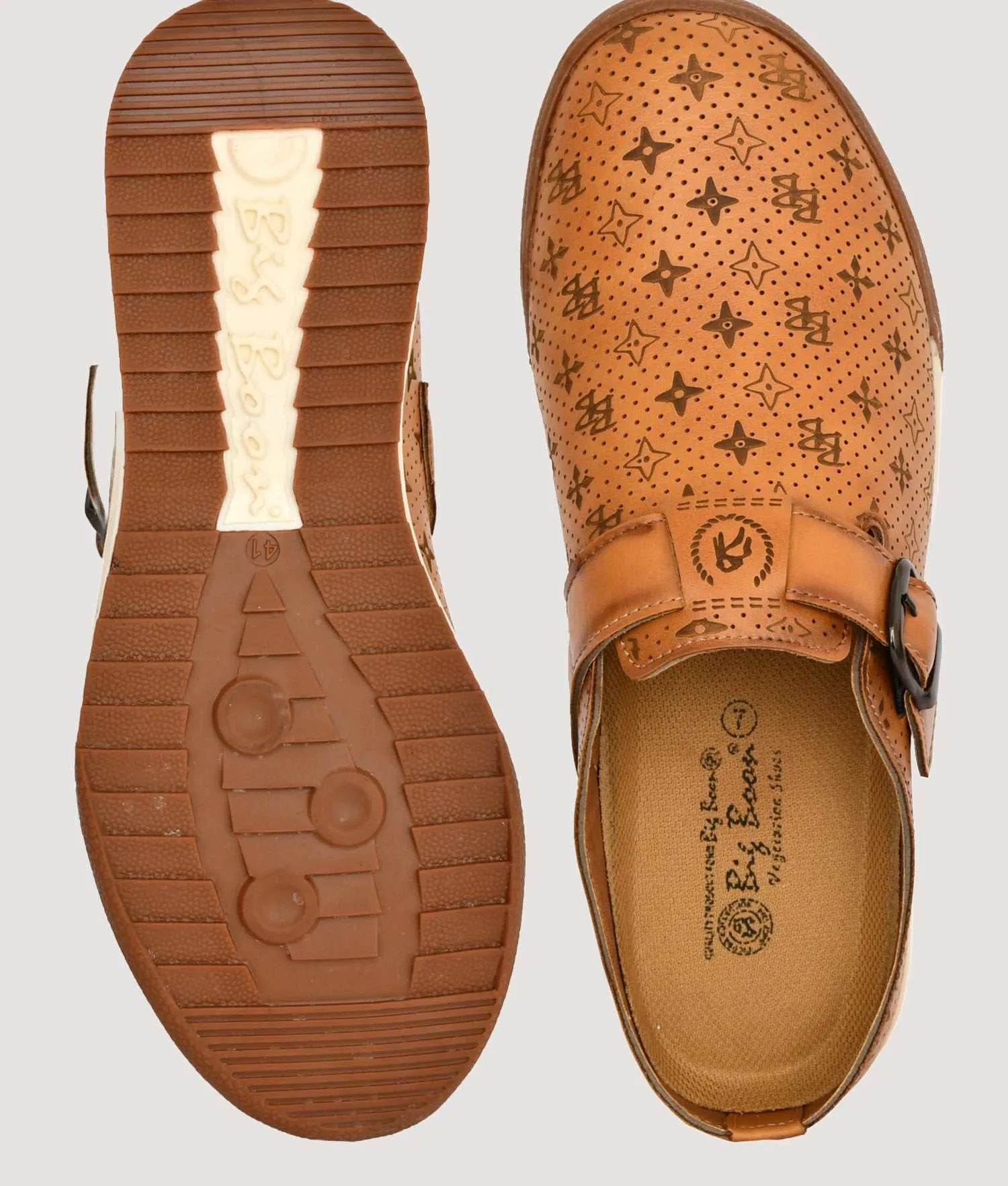 Big Boon Men's Printed Ethnic Clogs
