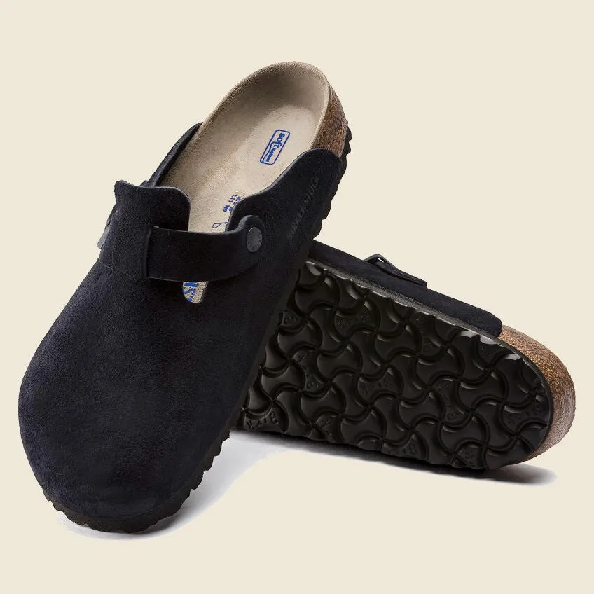 Birkenstock Boston Clogs Men’s Midnight Suede Narrow Fit 1023865