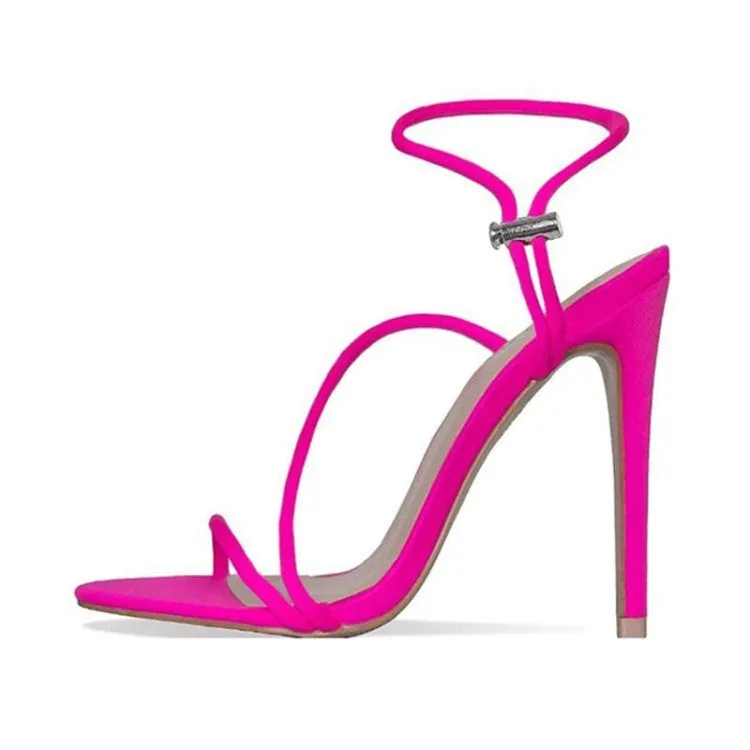 Black Platform High Heel Buckle Summer Sandals