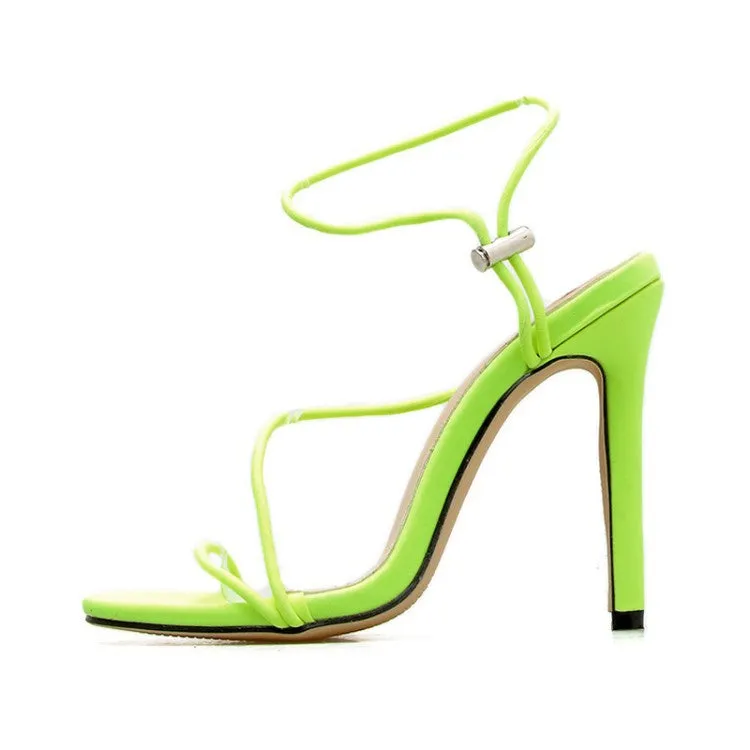 Black Platform High Heel Buckle Summer Sandals