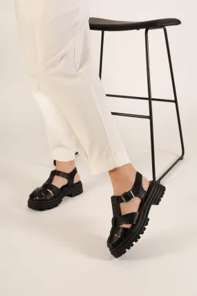 CALA BLACK- Chunky Fisherman Sandals