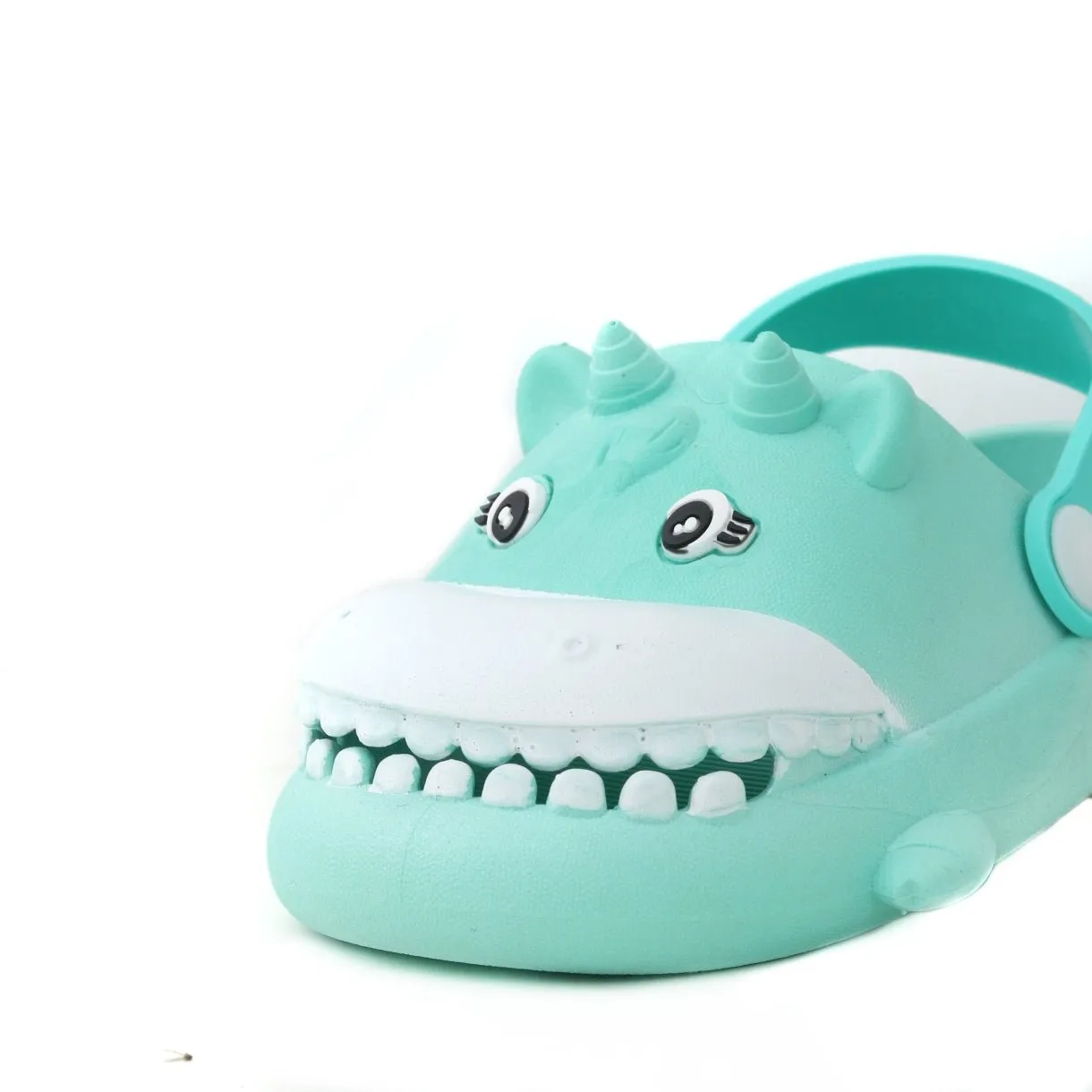 Cheerful Aqua Hippo Clogs for Toddlers - Jump Into Joyful Steps