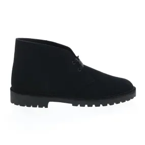 Clarks Originals Desert Rock Boots Men's Black Suede 26162705