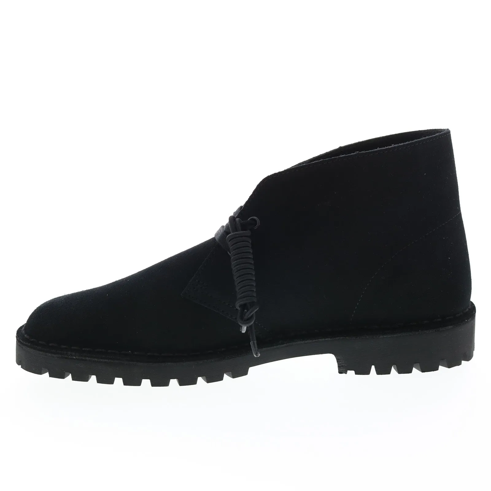 Clarks Originals Desert Rock Boots Men's Black Suede 26162705