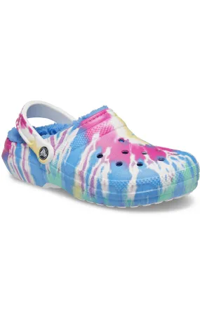 Classic Lined Tie Dye Clogs   Powder Blue/Multi