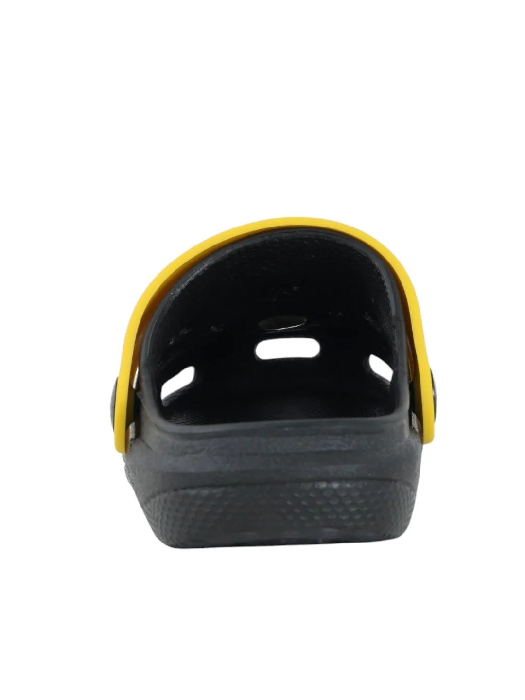 Cozy Cub Black & Yellow Bear Motif Clogs for Toddlers - Adventure Awaits!