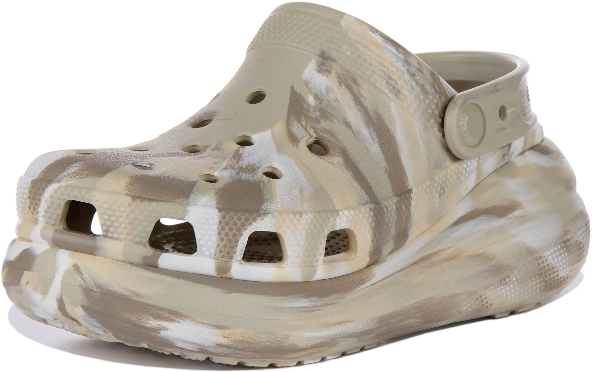 Crocs Classic Crush Marbled In Ivory