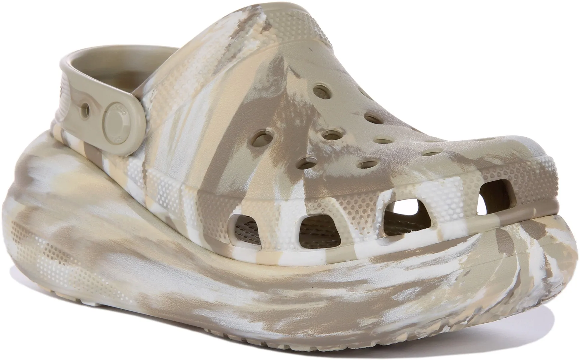 Crocs Classic Crush Marbled In Ivory