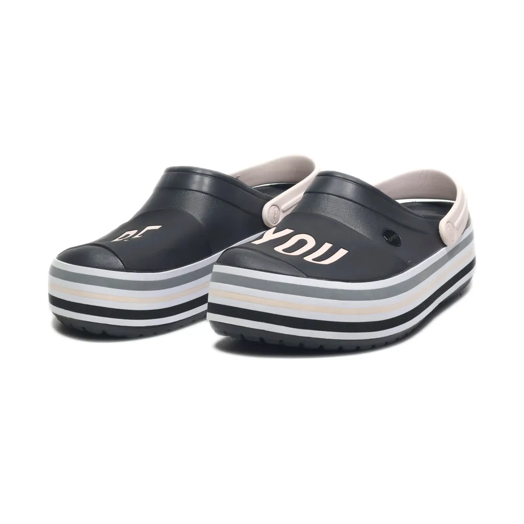Crocs Platform Clogs Rubber Black Colour For Women