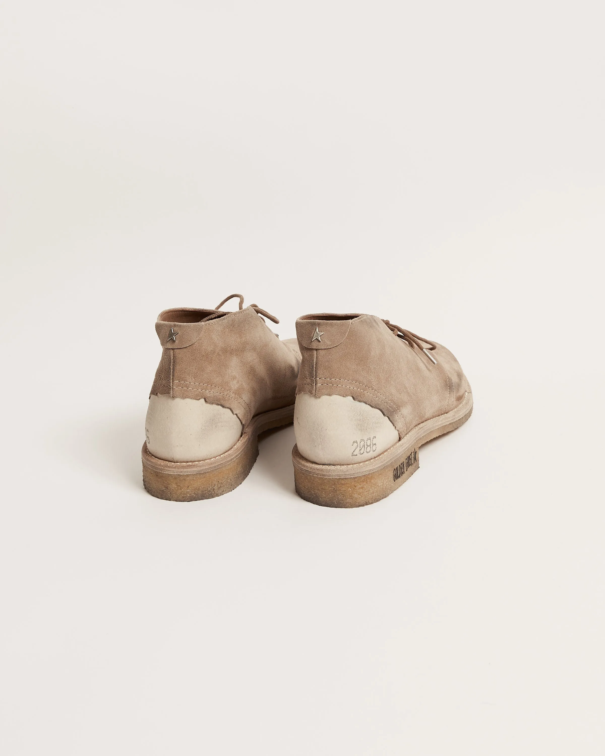 Desert Ankle Boots in Brown Caramel Suede