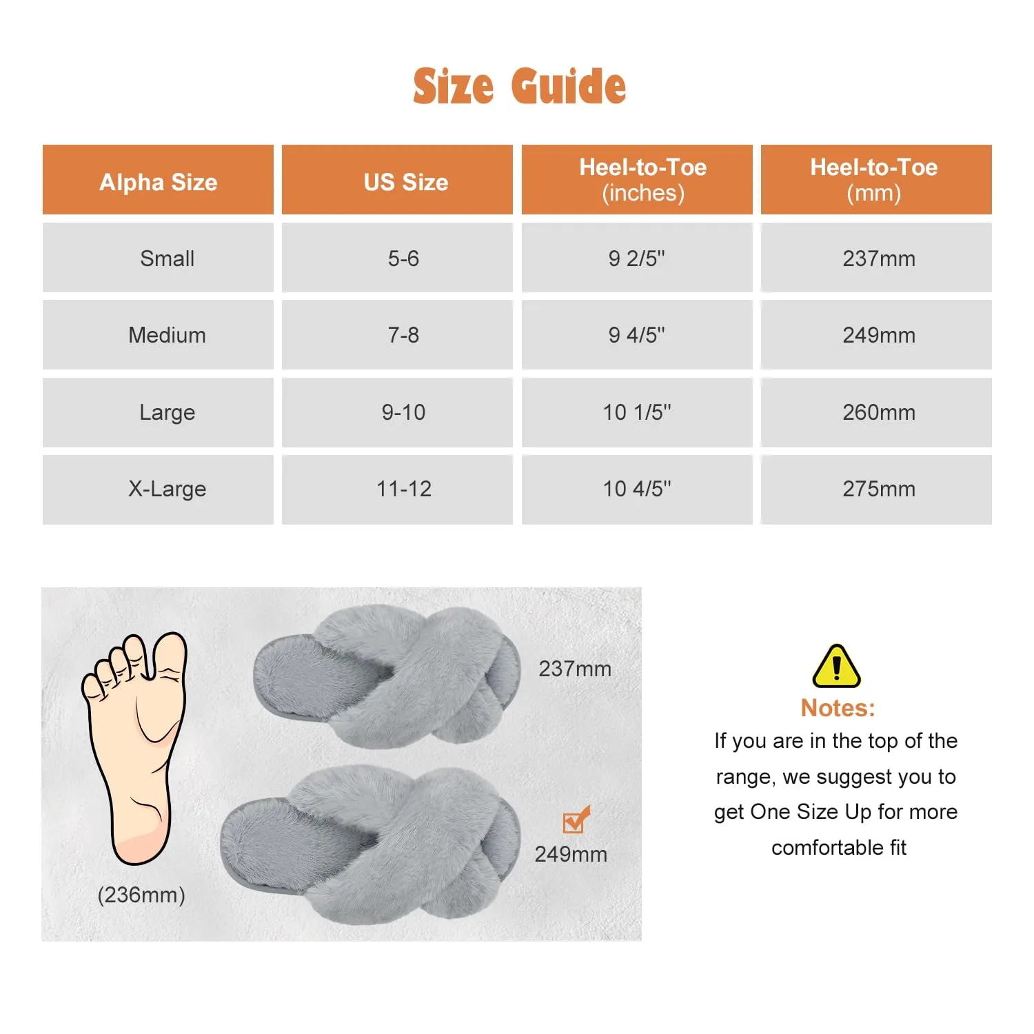 DOIOWN Women's Fuzzy Slippers Memory Foam Cute House Slippers Plush Fluffy Furry Open Toe Home Shoes Bridal Bridesmaid Gifts for Wedding (Grey,Size 9-10)