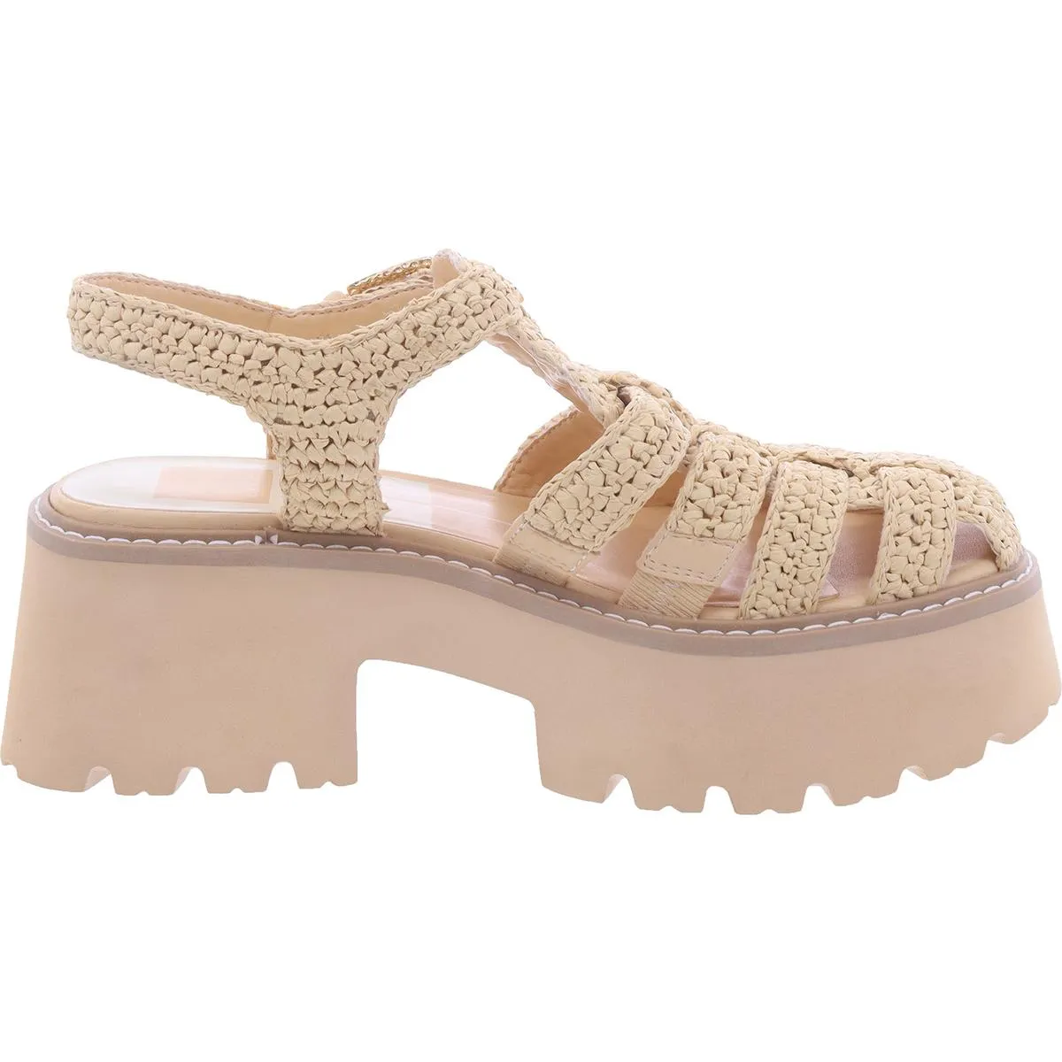 Dolce Vita Womens Lasly Ankle Strap Lug Sole Fisherman Sandals