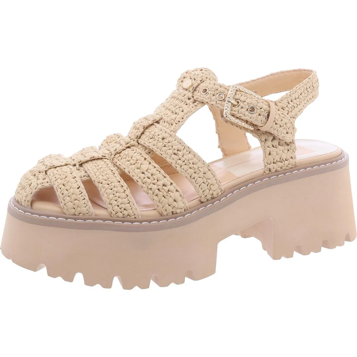 Dolce Vita Womens Lasly Ankle Strap Lug Sole Fisherman Sandals