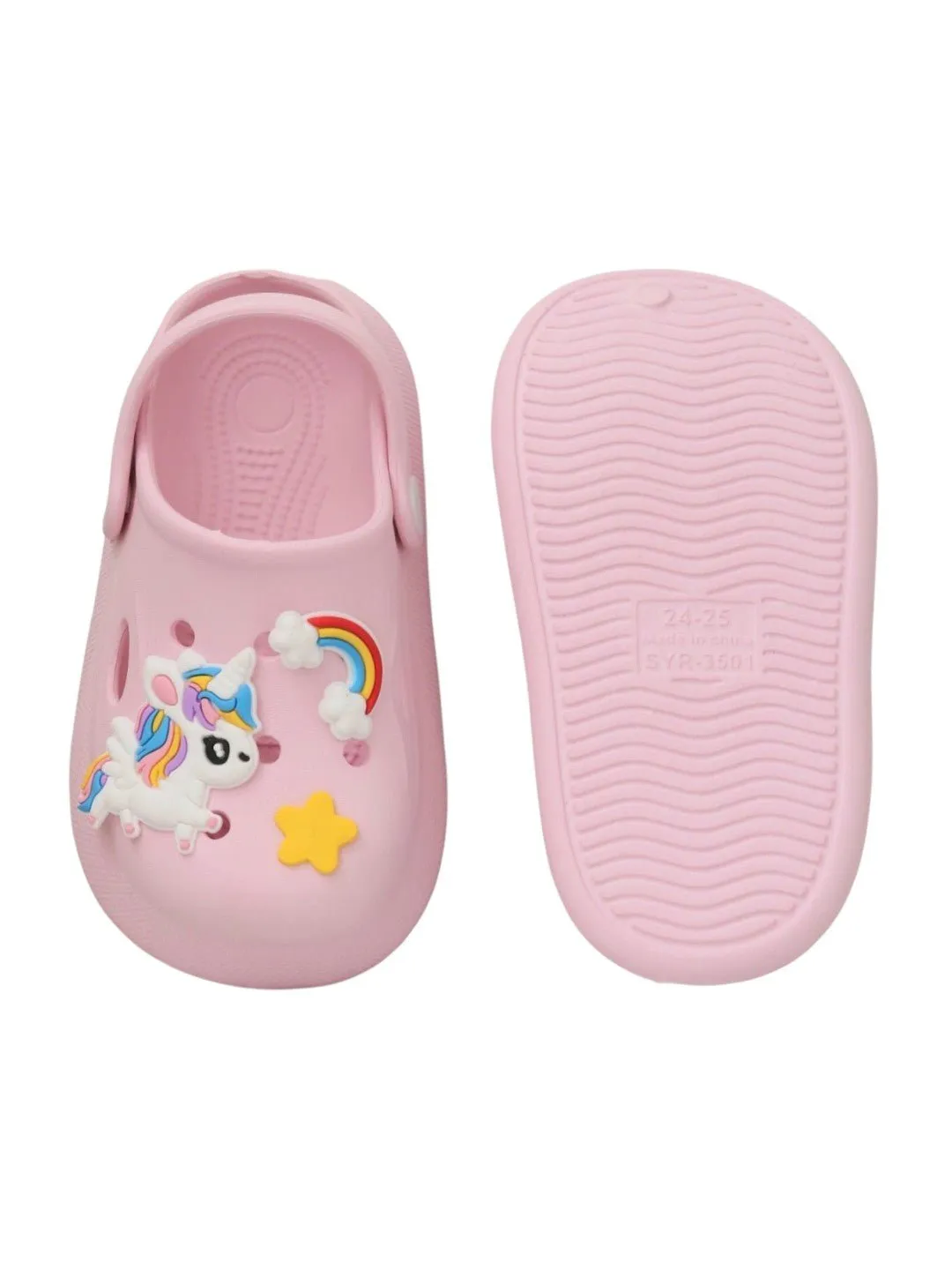 Enchanted Unicorn and Rainbow Pink Clogs for Girls