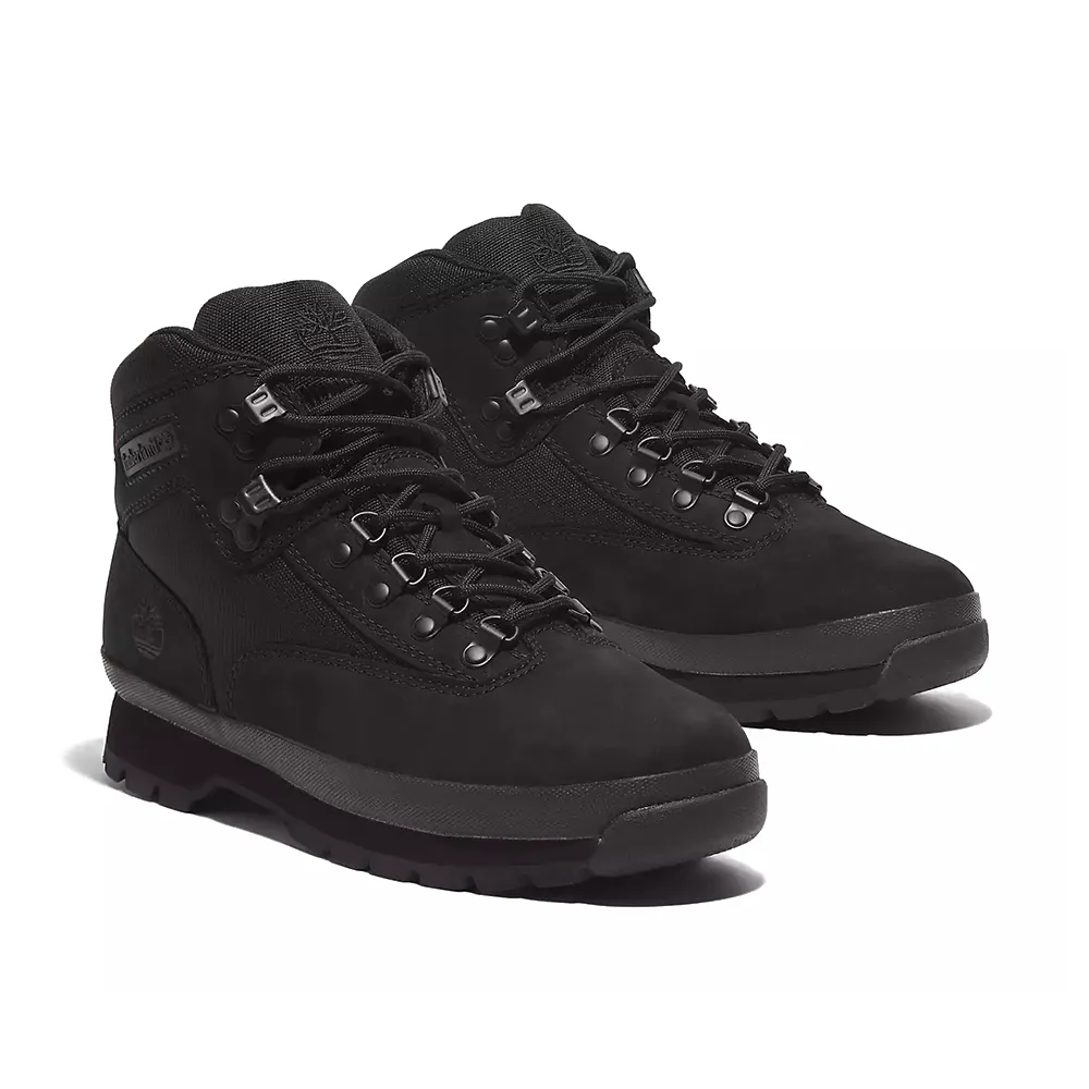 Euro Hiker Mid Lace-up Boot 'Black Nubuck'