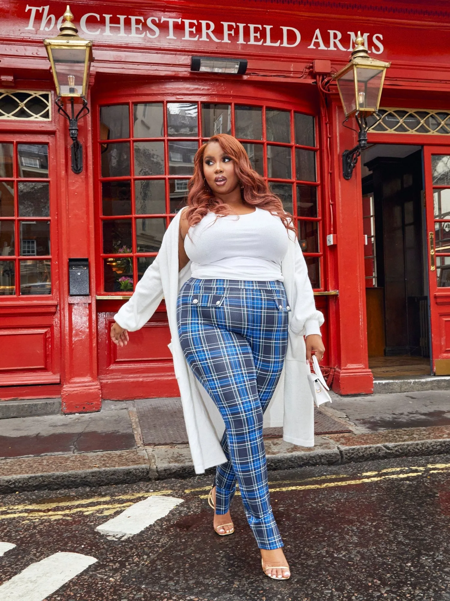 Fashion To Figure - Matilda Plaid Ponte Knit Leggings