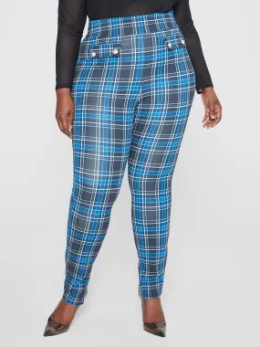Fashion To Figure - Matilda Plaid Ponte Knit Leggings