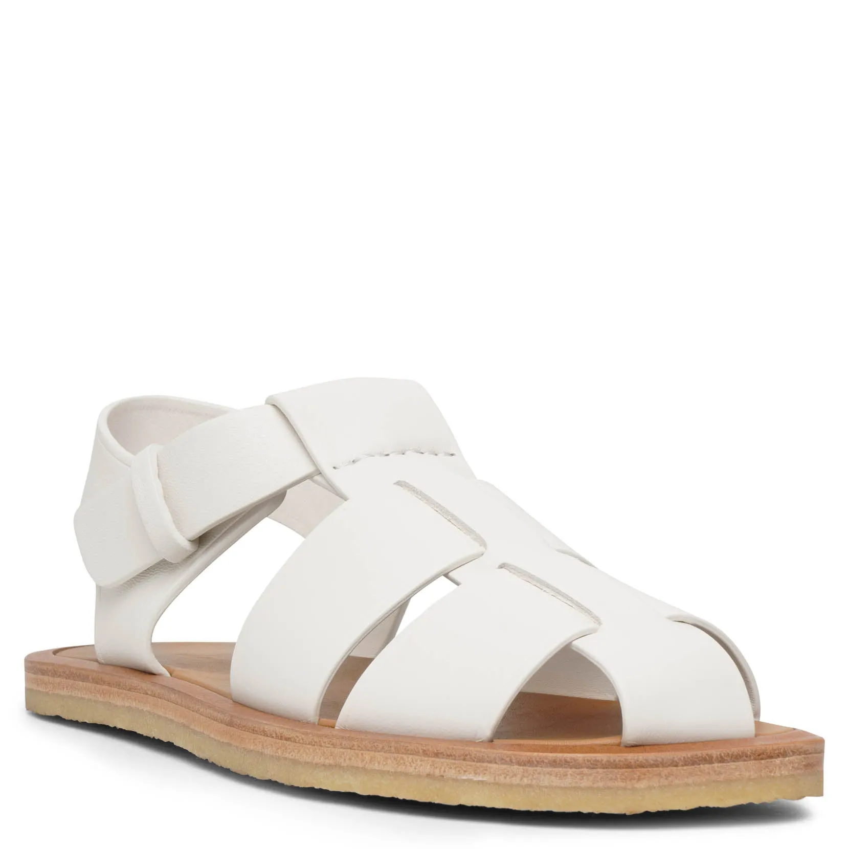 Fisherman ivory crepe sandals