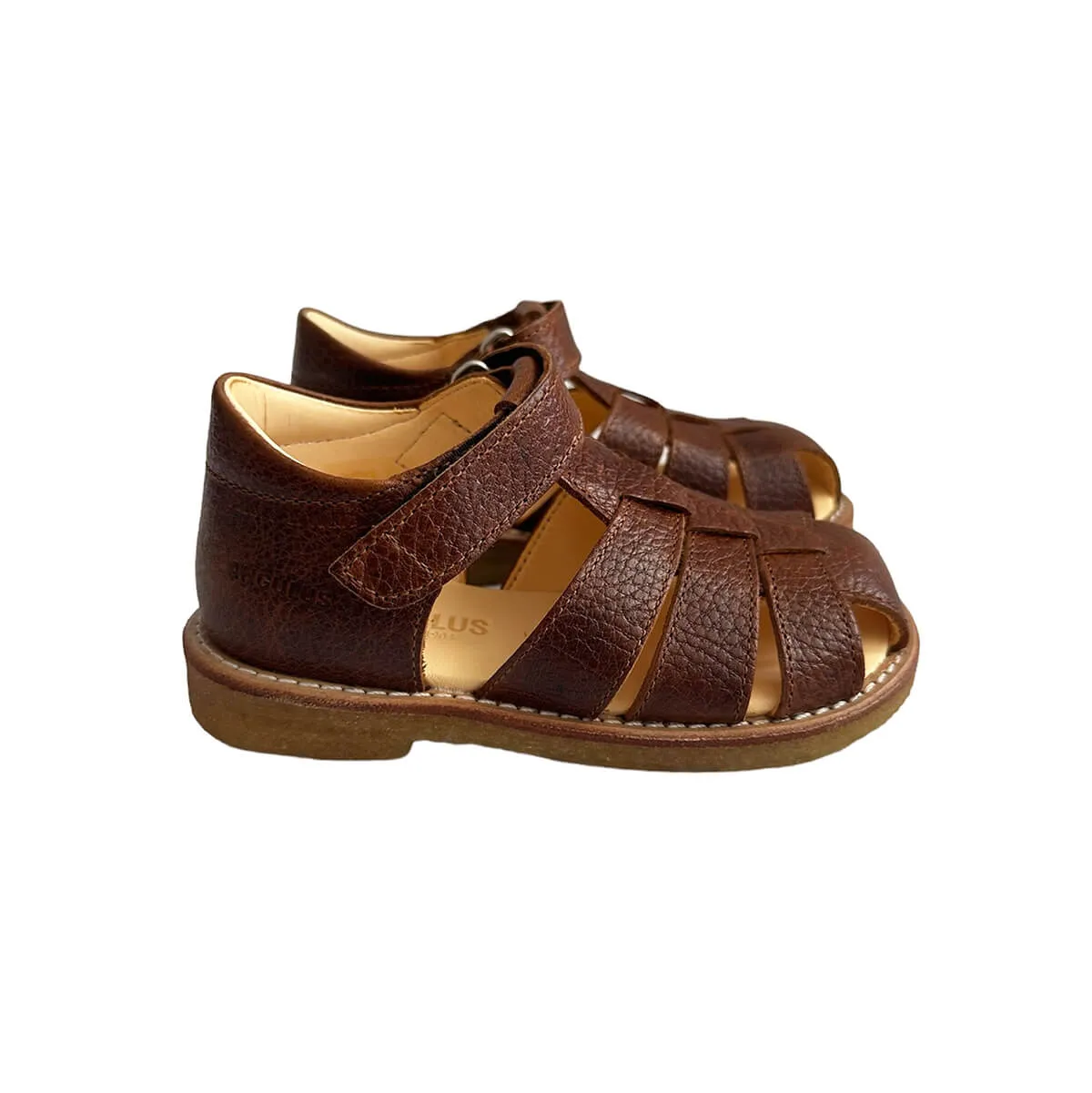 Fisherman Sandals in Textured Cognac by Angulus