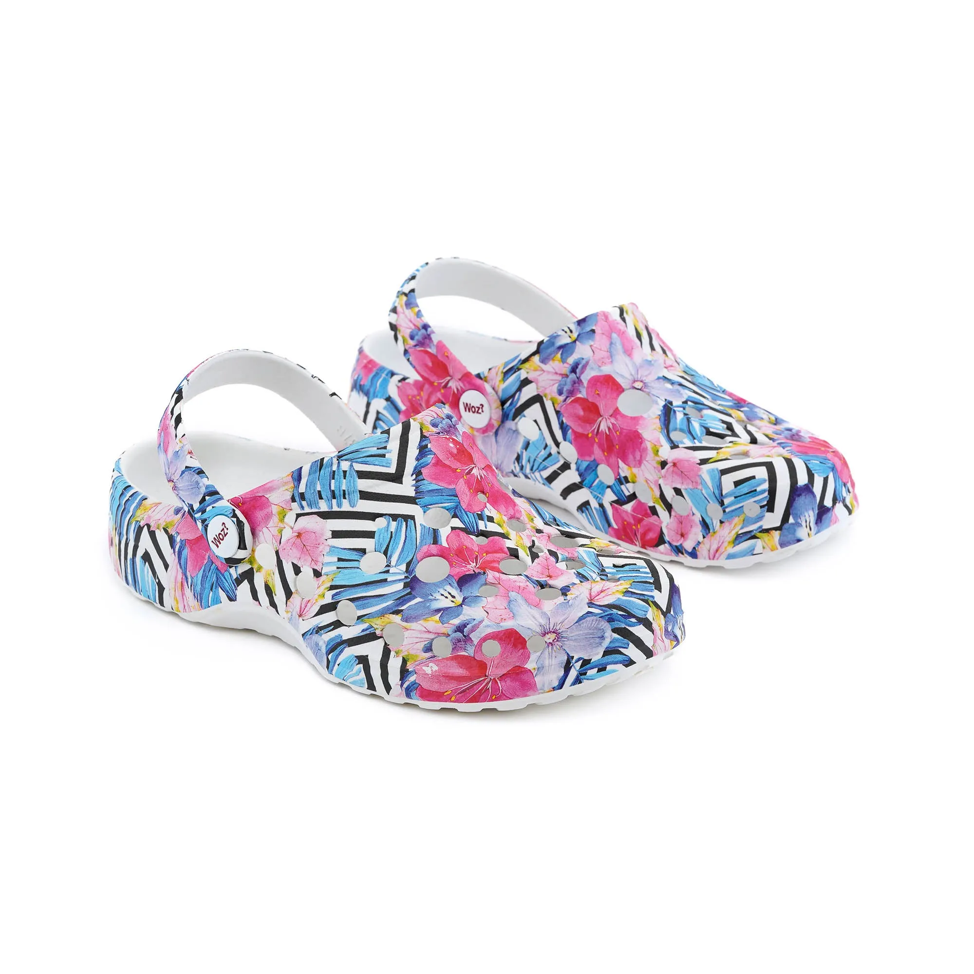 Flower Print Clogs