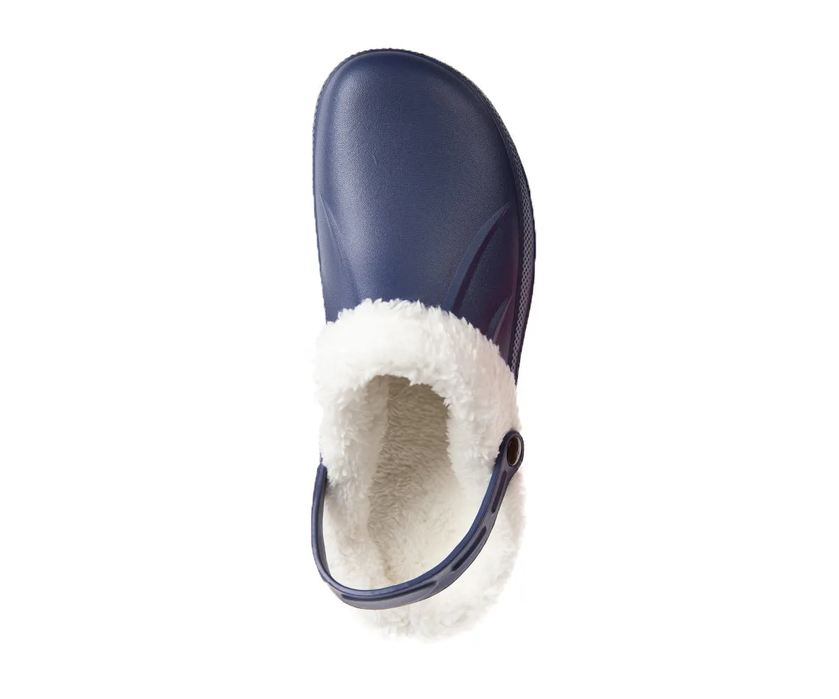 FOAMWALK Men's Comfy, Soft and Furry Solid Clogs with Sherpa Lining - Warm Light Fluffy Clogs for Men