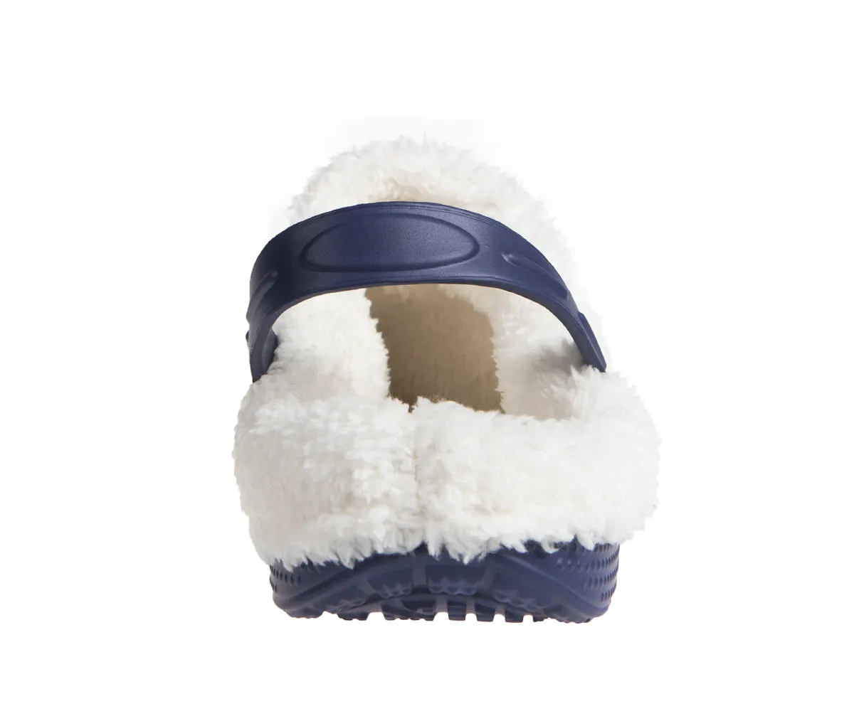 FOAMWALK Men's Comfy, Soft and Furry Solid Clogs with Sherpa Lining - Warm Light Fluffy Clogs for Men