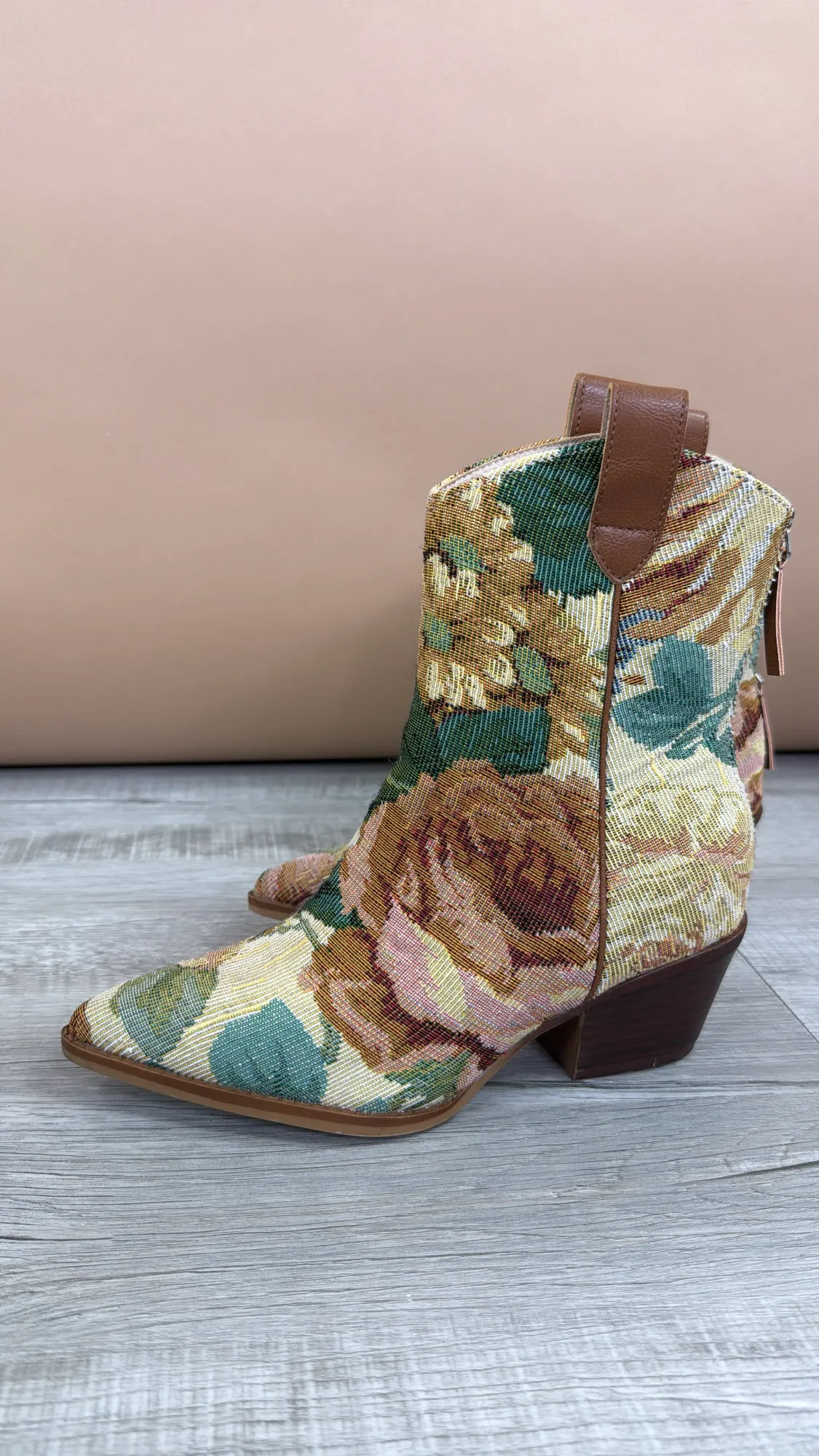 Hattie Vintage Western Floral Tapestry Boot