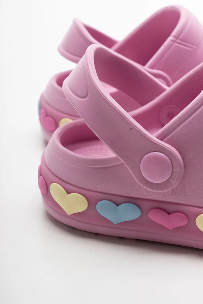 Heart Light Up Clog Pink