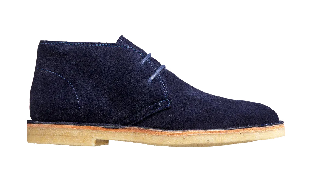 ID8596-Barker Monty Navy Suede Desert Boot