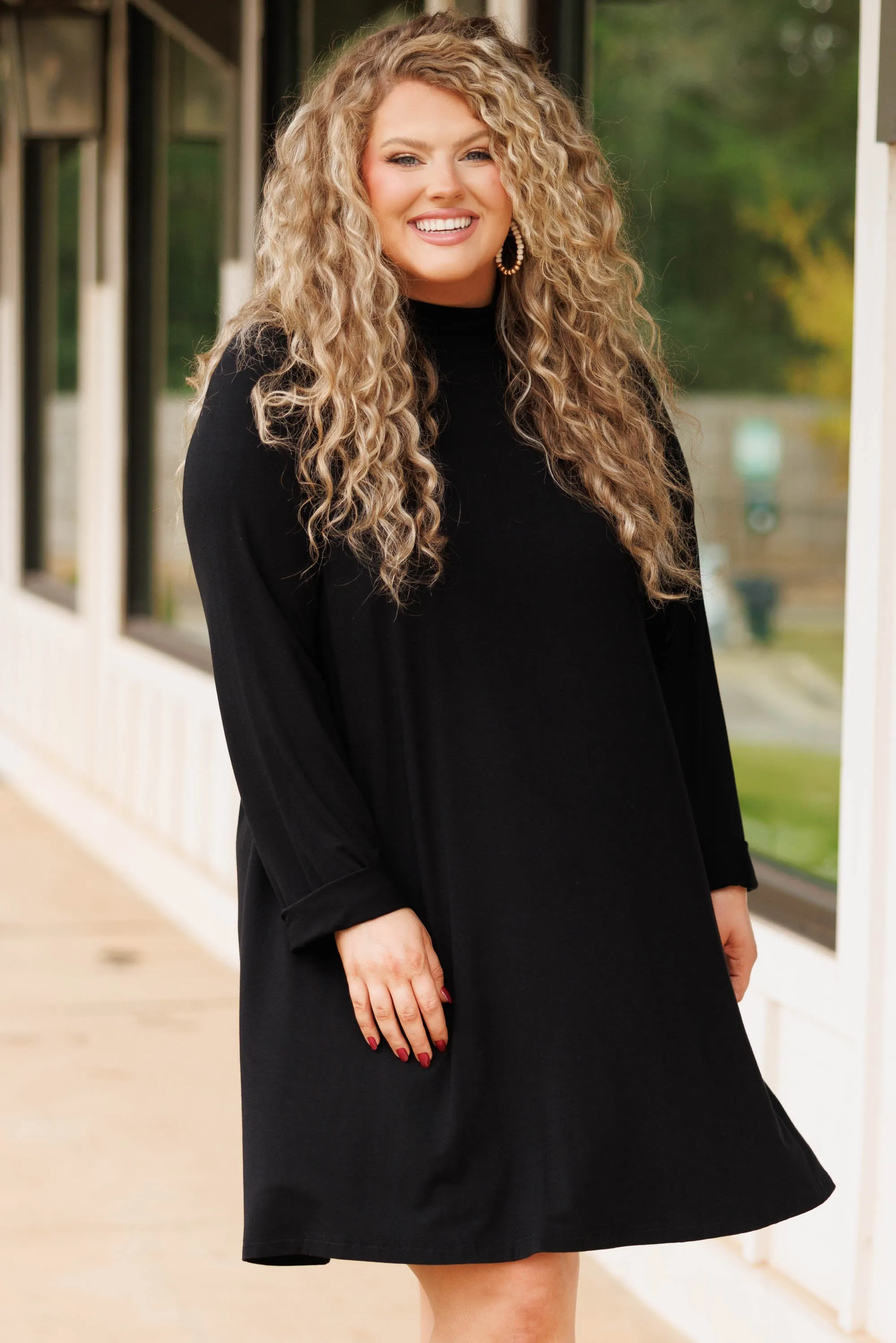 Keeping Toasty Dress, Black