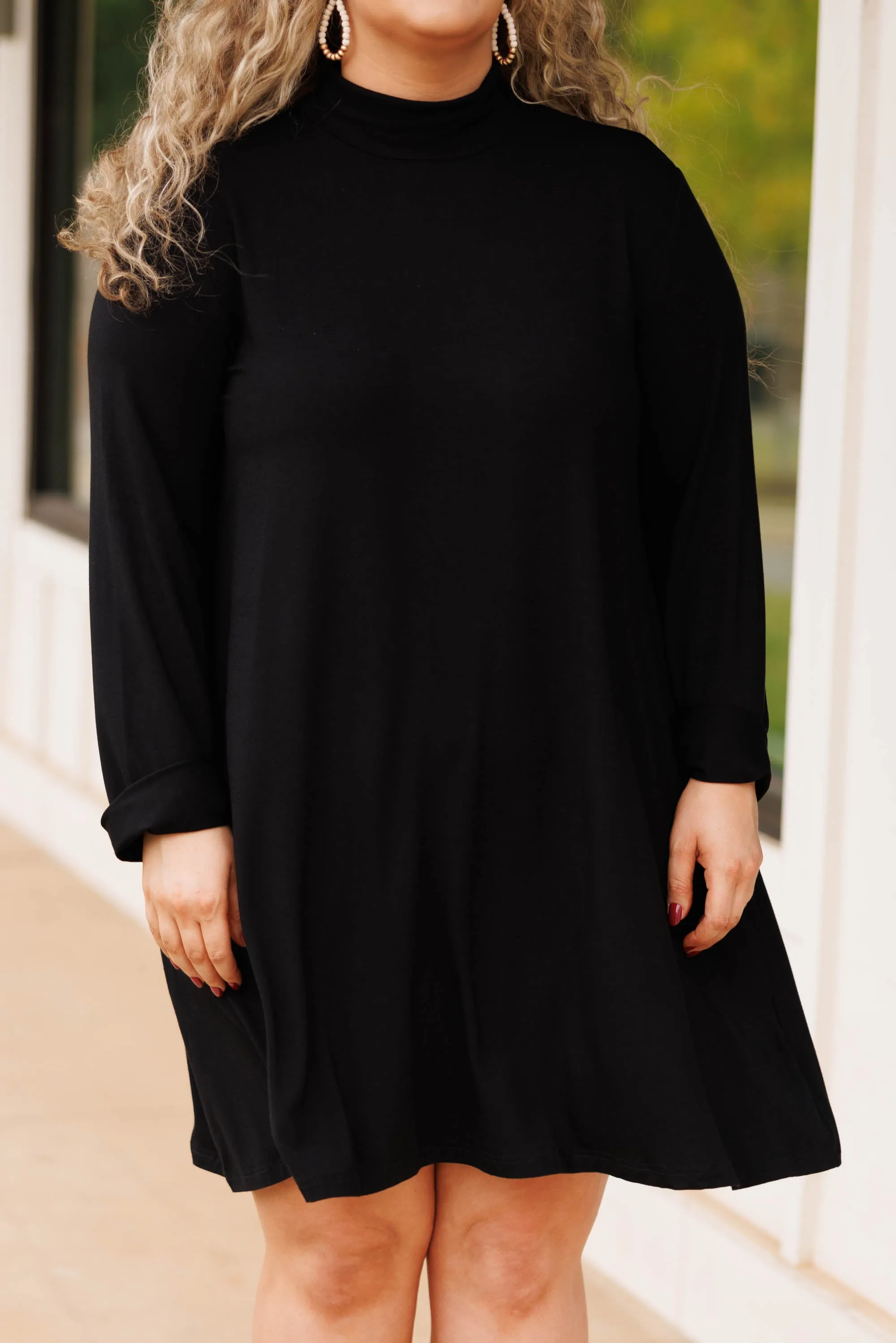 Keeping Toasty Dress, Black
