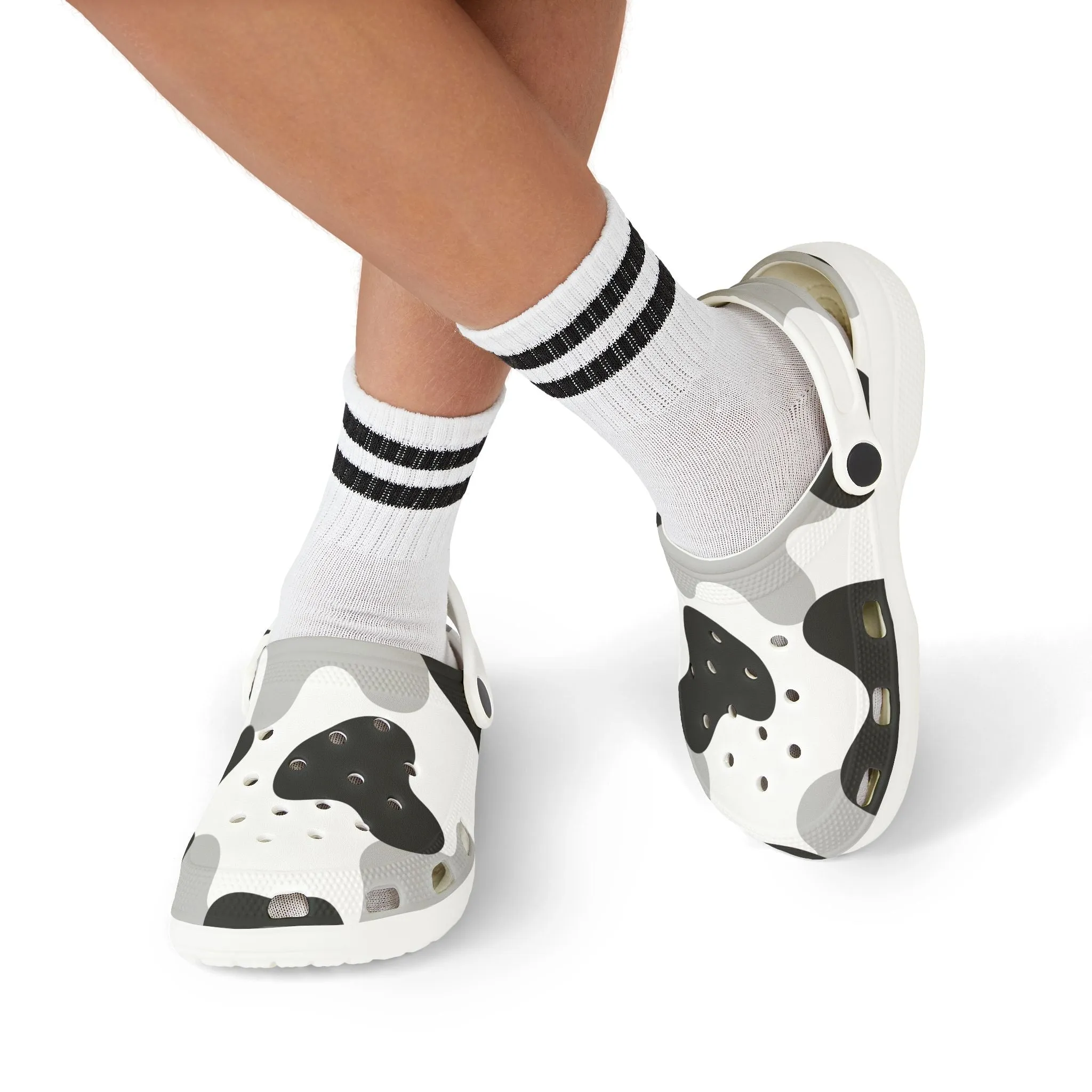 Kid's Cow Print EVA Foam Clogs - Fun, Comfortable Footwear for Playtime