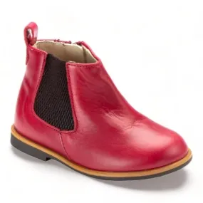 Killin - Red Soft Leather Bootie for Toddler/Boy/Girl by Manuela de Juan