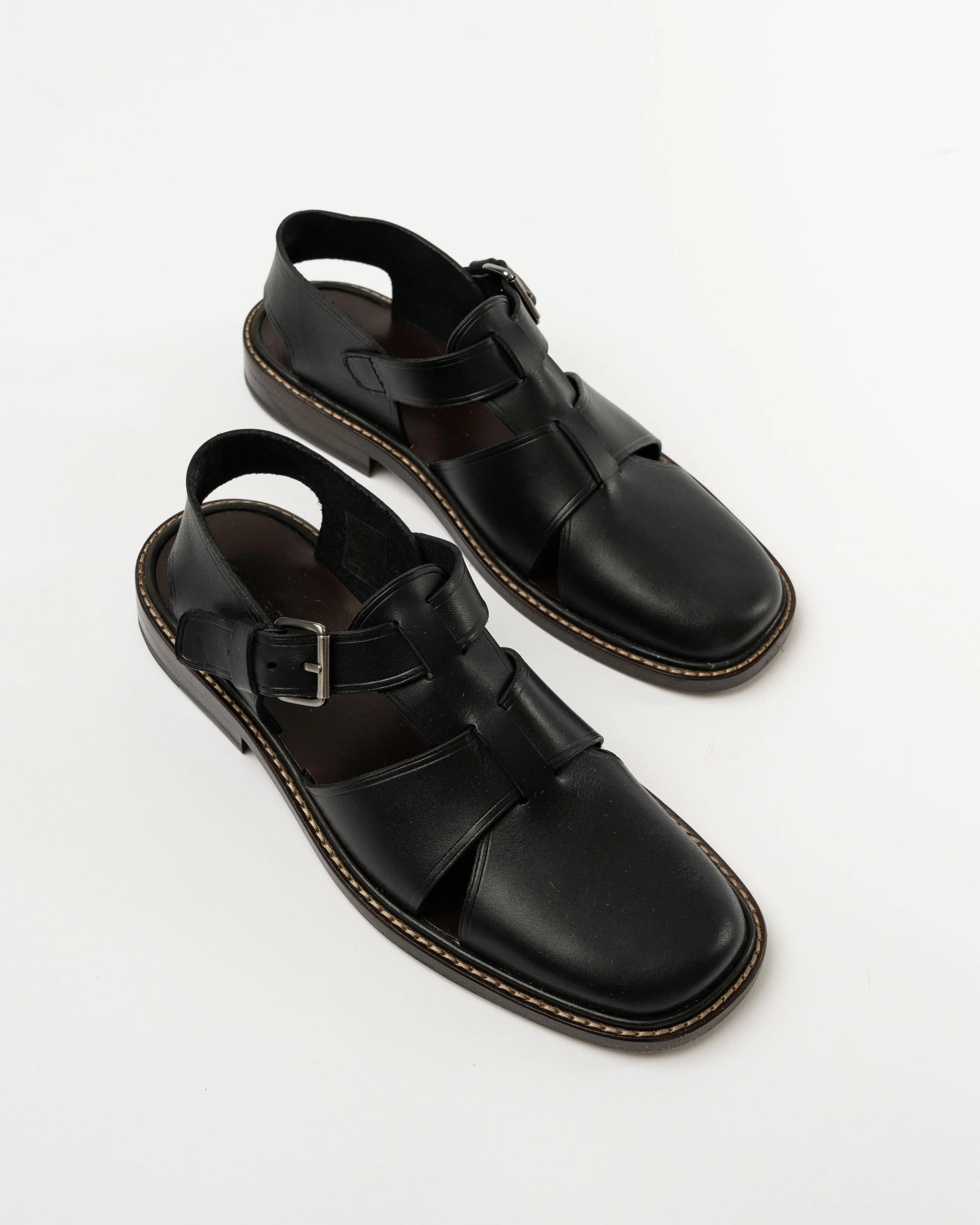 Lemaire Fisherman Sandals in Black