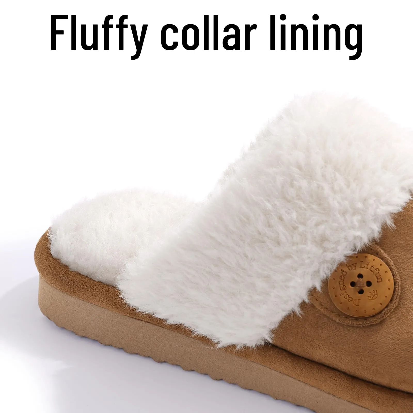 Litfun Memory Foam Fuzzy Slippers for Women