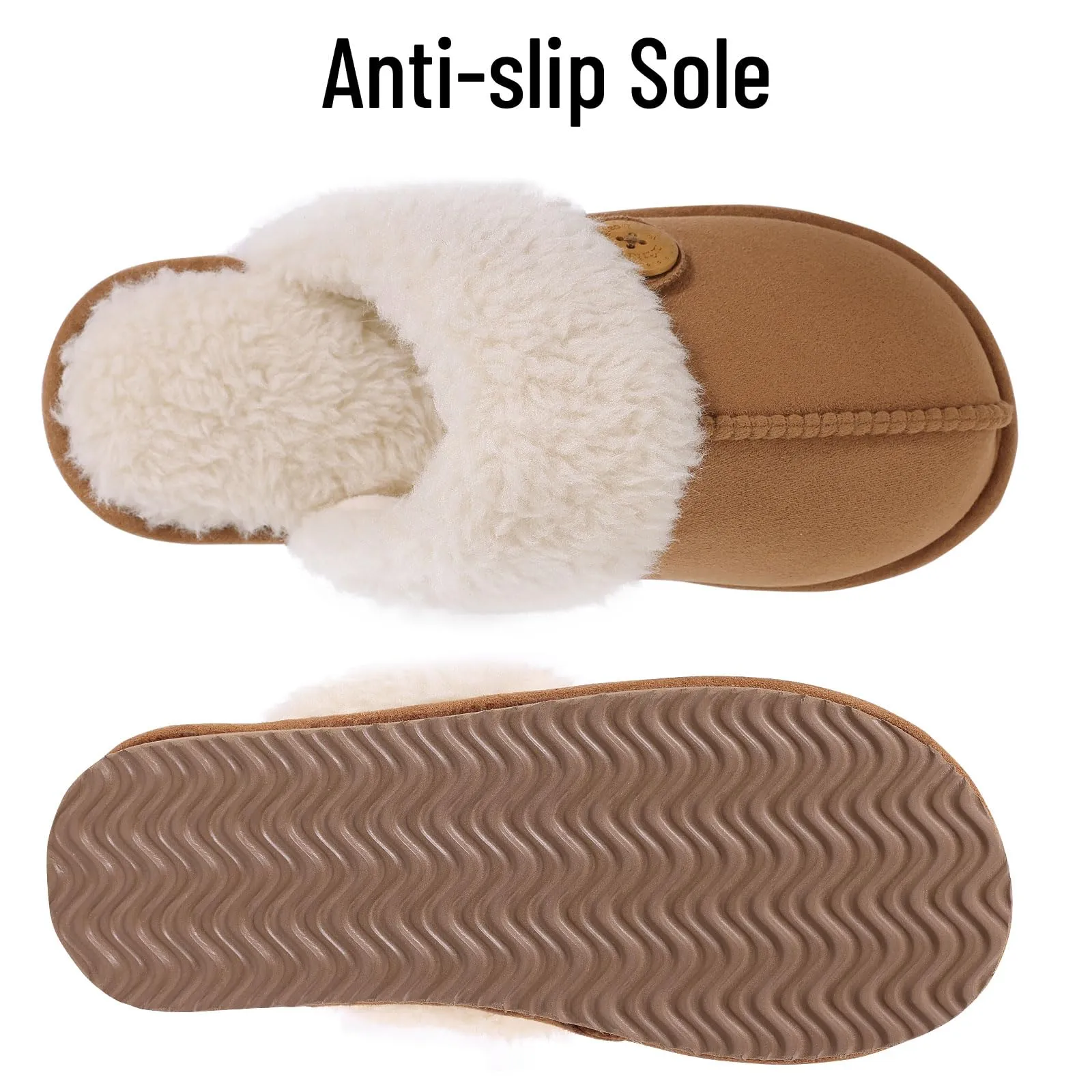 Litfun Memory Foam Fuzzy Slippers for Women